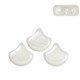 Ginko Leaf Beads 7.5x7.5mm Luster opaque white